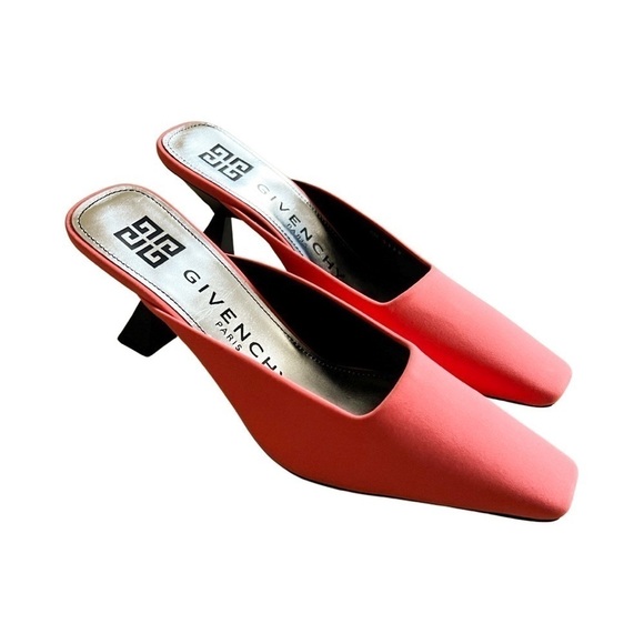 GIVENCHY Look Book Square Toe Heel Mules Pump White Eur 39 - Picture 2 of 8